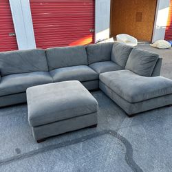 2 Piece Sectional with Ottoman 