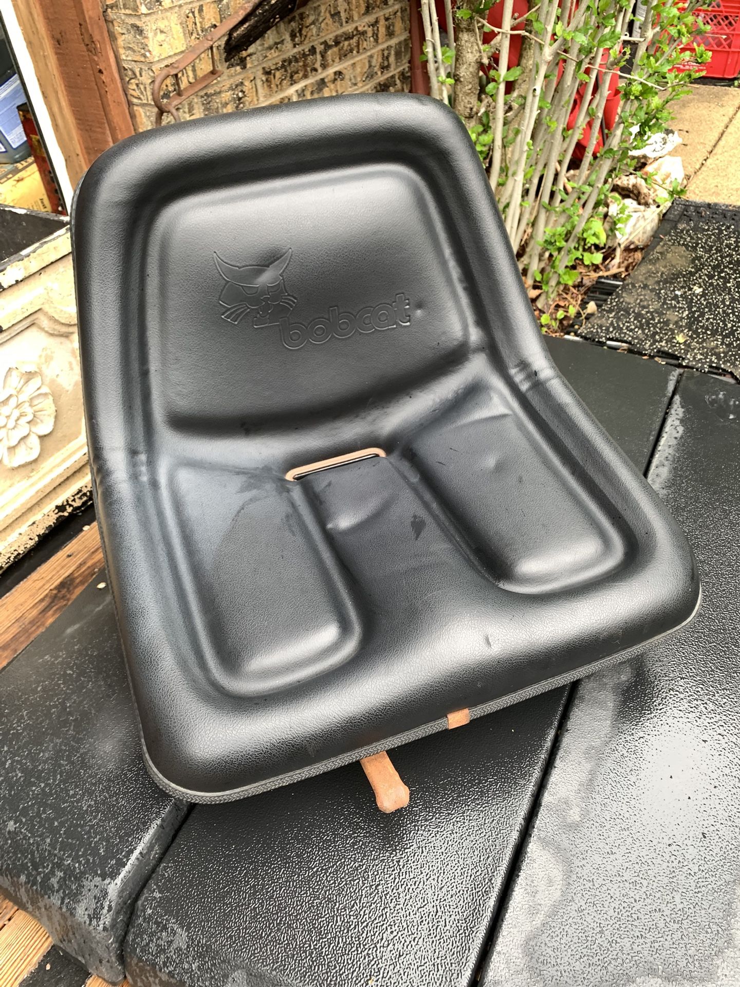 Vintage BOBCAT tractor seat logo black