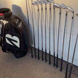 Bridgestone Tour Staff Golf Bag With Golf CLubs  $330