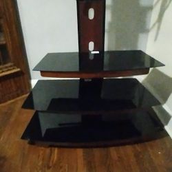 Tv Stand With Glass Shelves