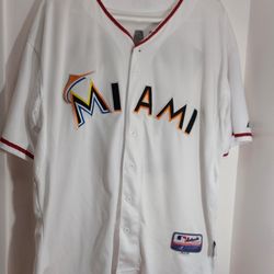 Majestic MLB Miami Marlins #16 Jose Fernandez Jersey Size 50