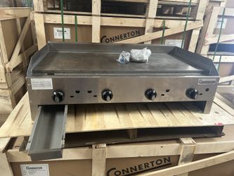 NSF 42” Connerton Manual Griddle, 4 Burners, 112,000 BTUs Total.
