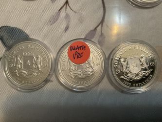 SOMALI REPUBLIC “ African wildlife” SILVER coins