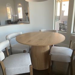 Dining Table With Four Chairs Light Wood
