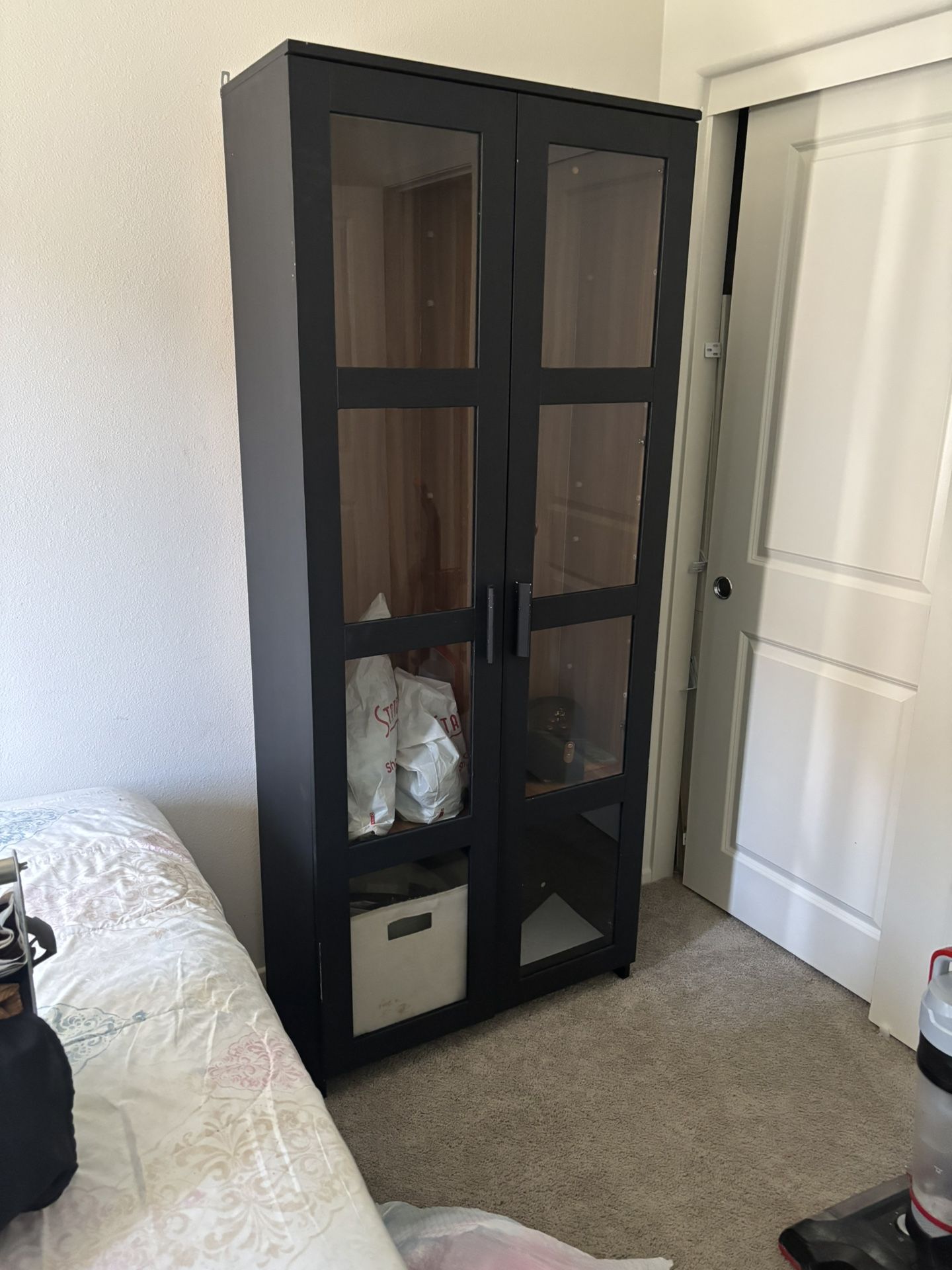 Black cabinet shelf $95