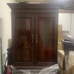 Wood entertainment center