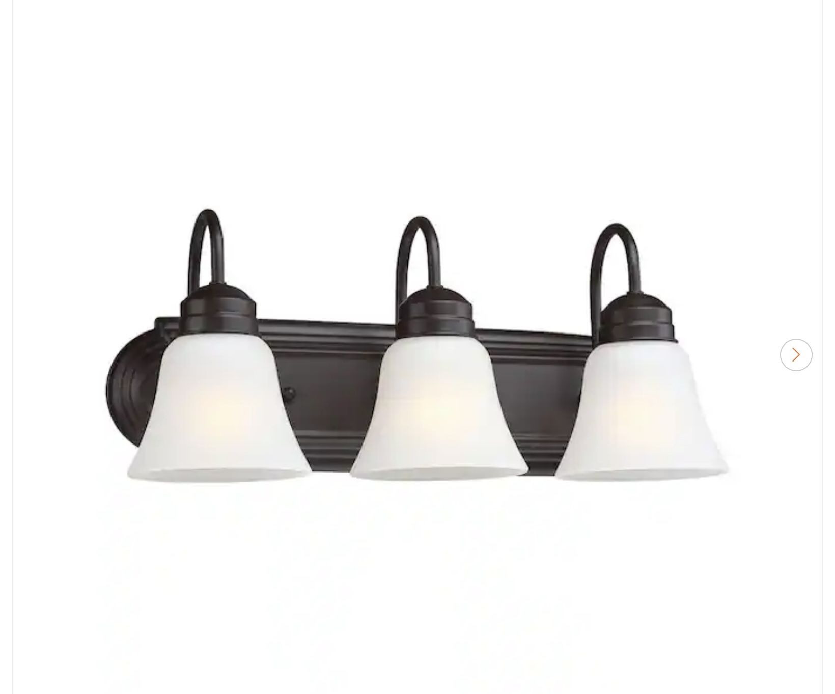 Brush 18.79 in. 3-Light Old Bronze Vanity Light - New