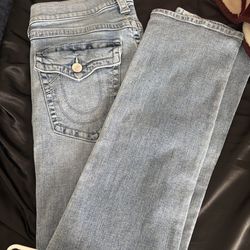baby blue true religion jeans 32
