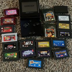 gameboy with 19 games