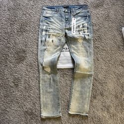 Purple Jeans Size 36 Light Blue Jeans