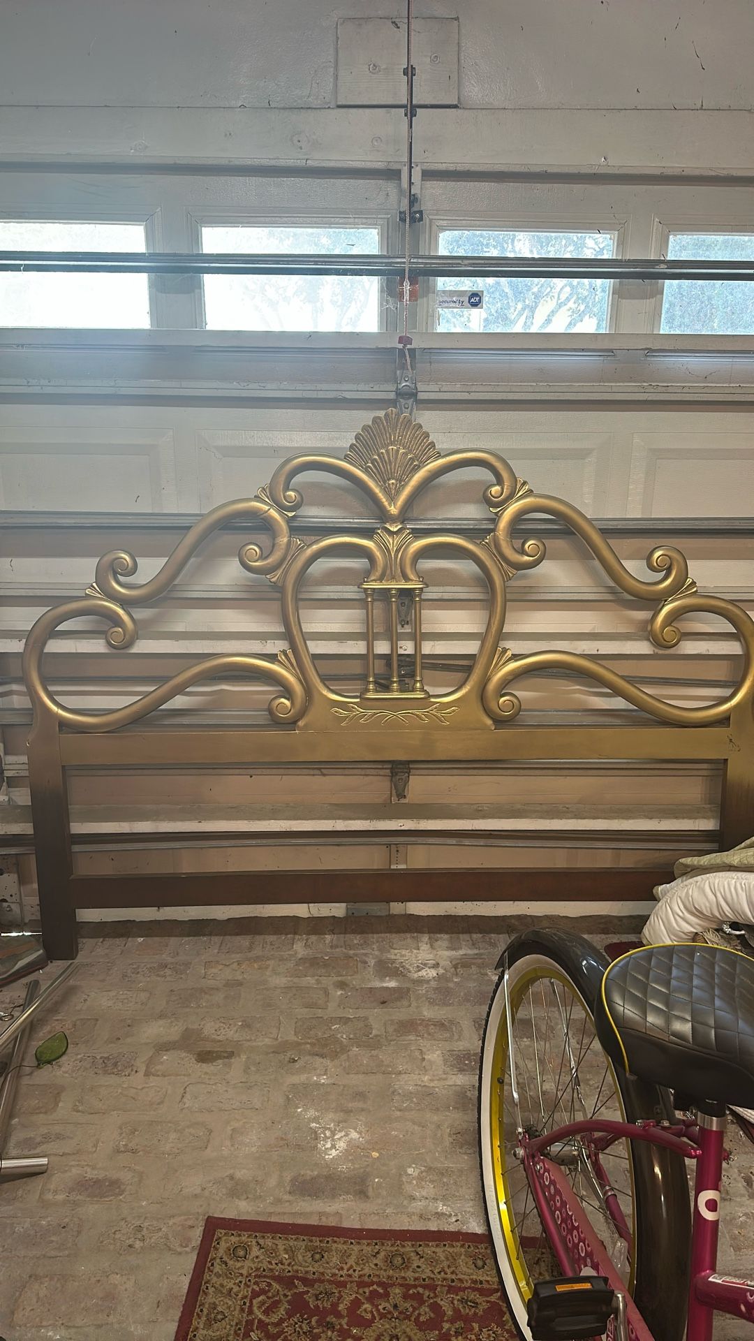 Antique king size headboard