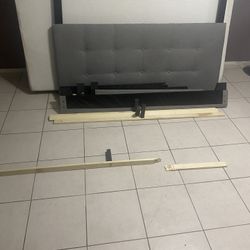 Queen platform Bed Frame And Mattress