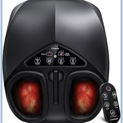 KNQZE Masajeador de Pies Shiatsu con Calor y Control Remoto, Diseño de Arco Elevado Mejorado 2026, Amasado Profundo 3D, Alivio para Fascitis Plantar y