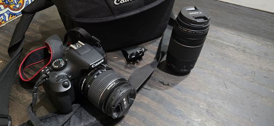 Canon EOS Rebel T6 DSLR Camera Kit (18-55mm & 75-300mm Lenses + Bag)
