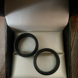 Black Silicon Wedding Rings
