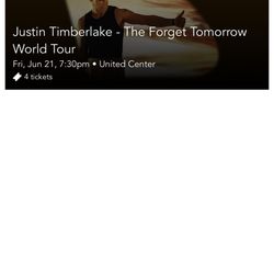 Justin Timberlake. 4 Seats Face Value, Section 108