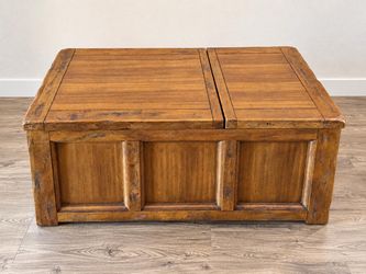 Rustic Wood Storage Coffee Table