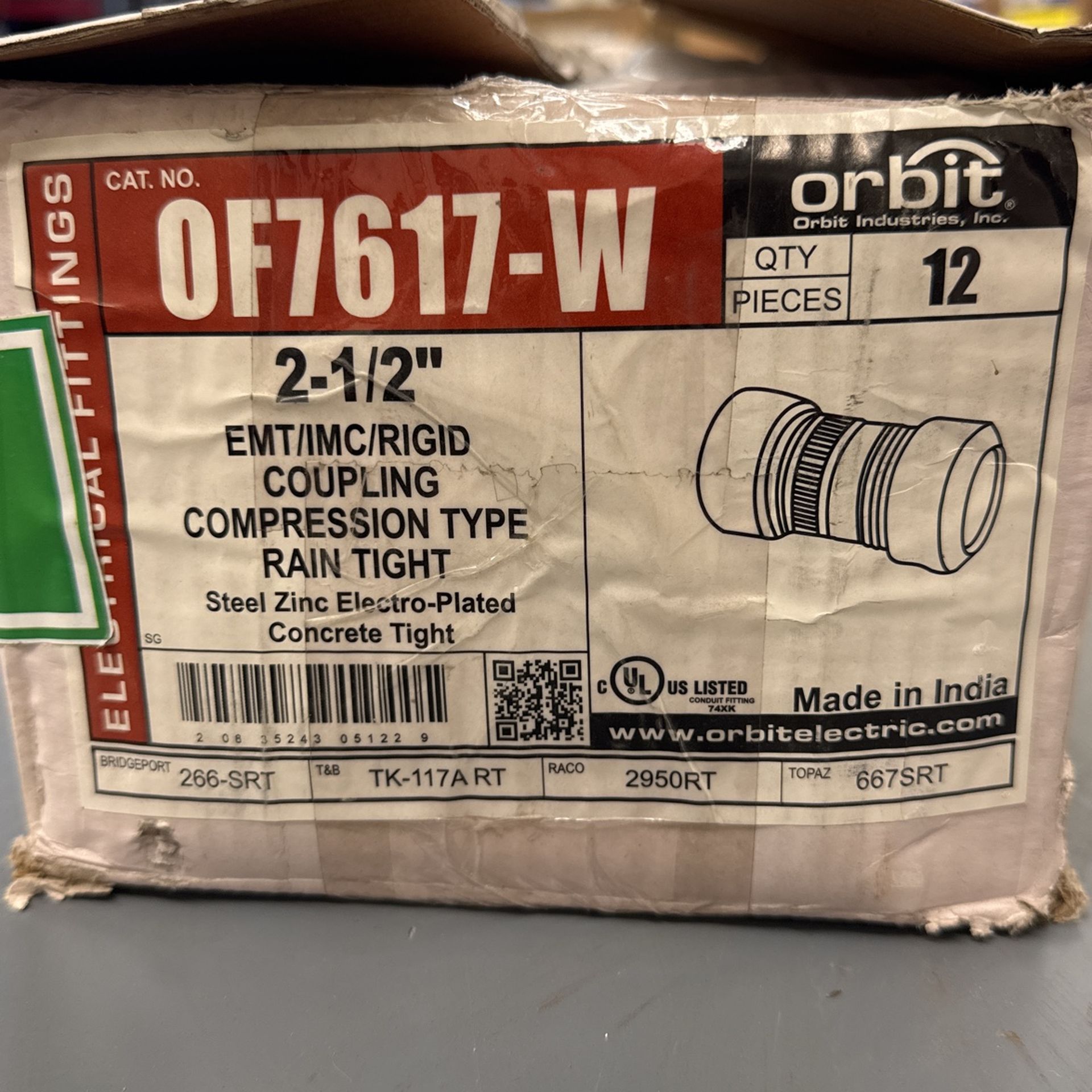 Orbit Rain Tight 2-1/2” Compression Fitting