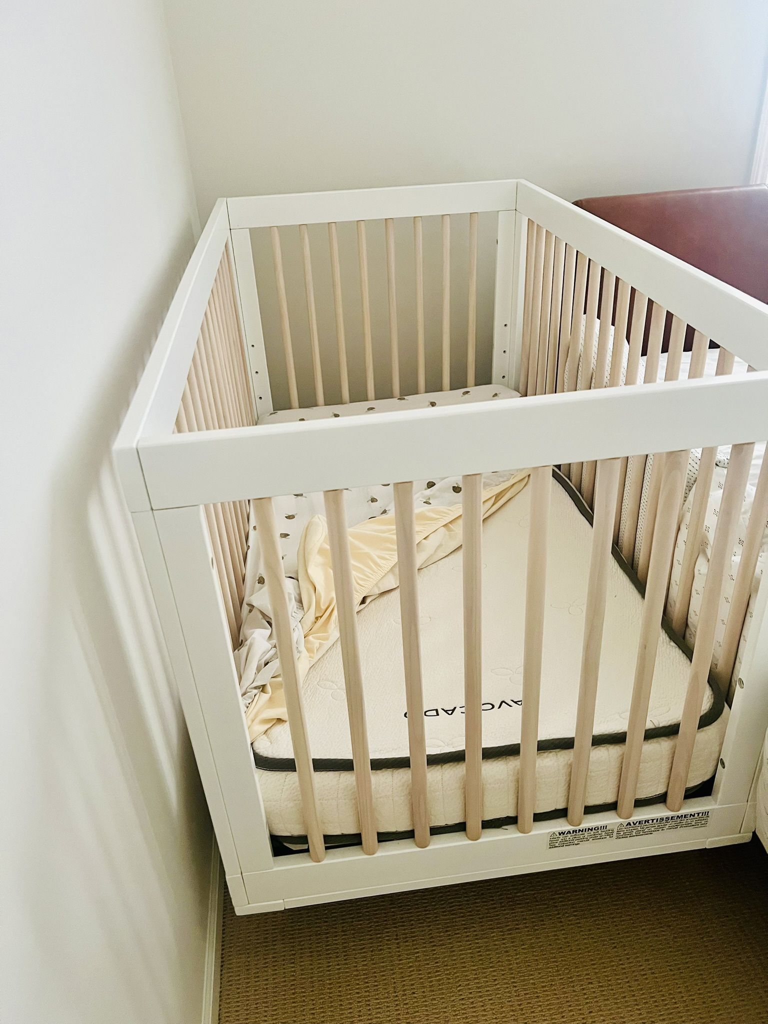 Babyletto Hudson 3-in-1 Convertible Crib with Avocado Mattress