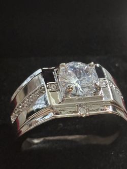 Luxury Silver Color Round Cubic Zircon Size 12 