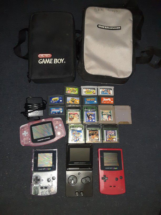 Nintendo Gameboy Advance sp Color Video game Vintage collection Lot