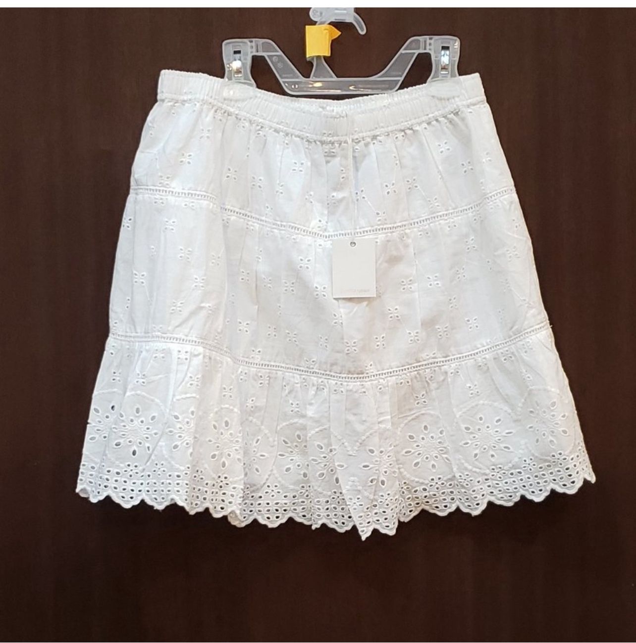 NWT Women’s Jennifer & Grace White Eyelet skirt Size S
