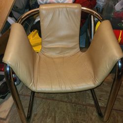 1970s Mid Century Leather Sling Chairs