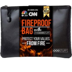 Water and Fireproof Pouch (10" x 13" / 2000℉), Protect Important Documents, Fireproof Bags (Extra Strength), Waterproof and Fireproof Document Bag, Fi