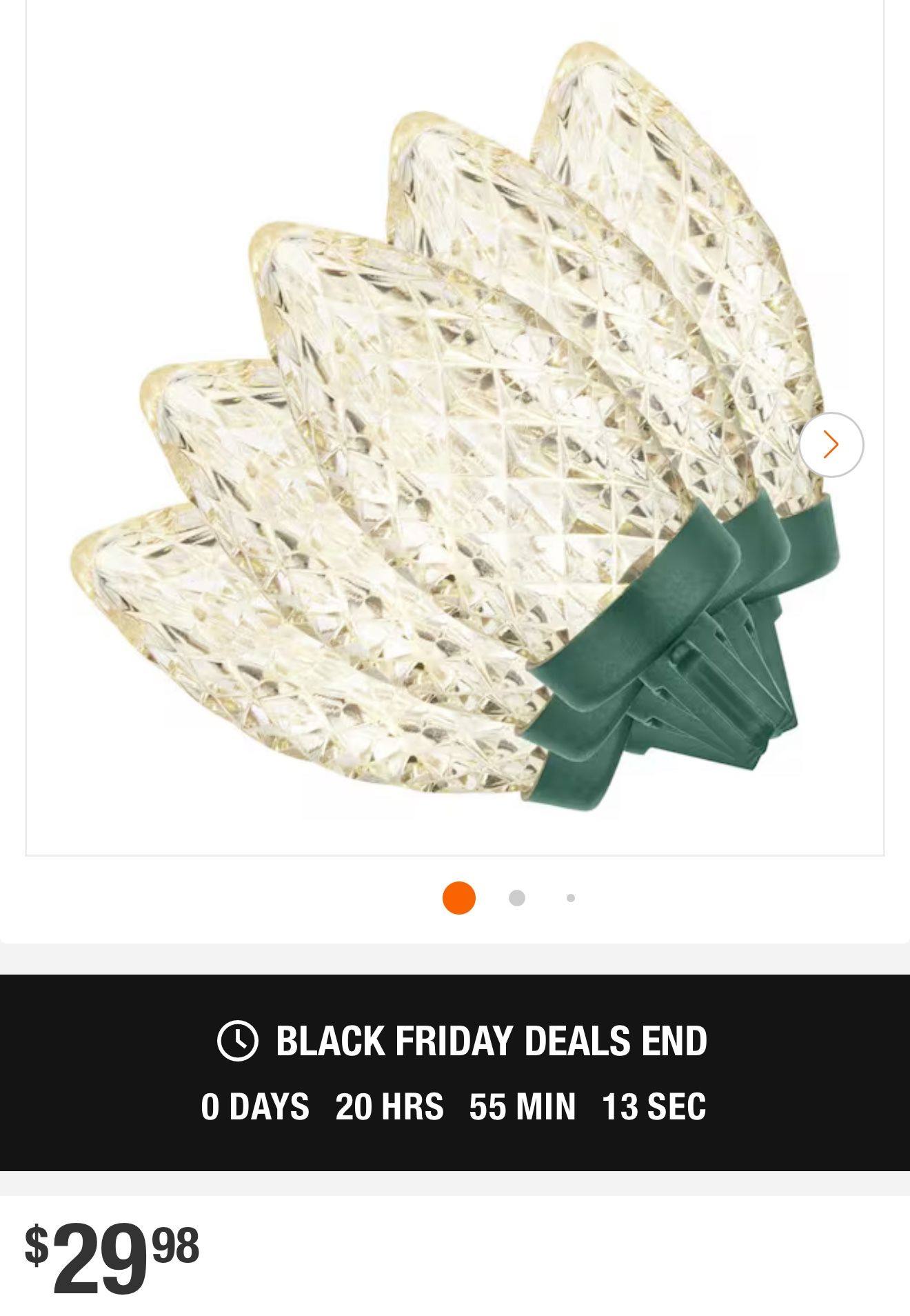 Home Accents Holiday Warm White C9 Lights