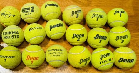 (18) pcs Used YellowTennis Balls For Dogs, Kids,School,Projects