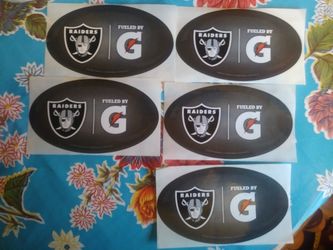 Raiders gatorade big sticker decals 5 total