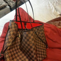 Louis Vuitton Neverfull MM Damier Ebene Tote Bag