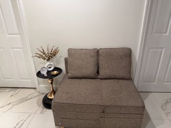 Small Fabric Loveseat Sofa with Cushions