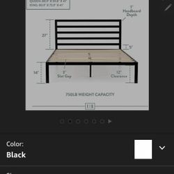 #8. 14" Metal Bed Frame Size Twin 