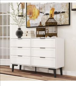 6 Drawer dresser(White)