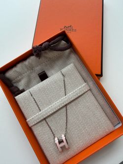 Hermes necklace mini pop pink