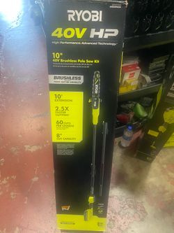 Ryobi 40v Ho brushless pole saw kit $180 (Financing available)