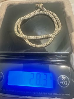 Real 14k Gold Chain Moon Ice 5.5mm 20 inch
