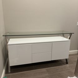 Modern Glass Top console table 