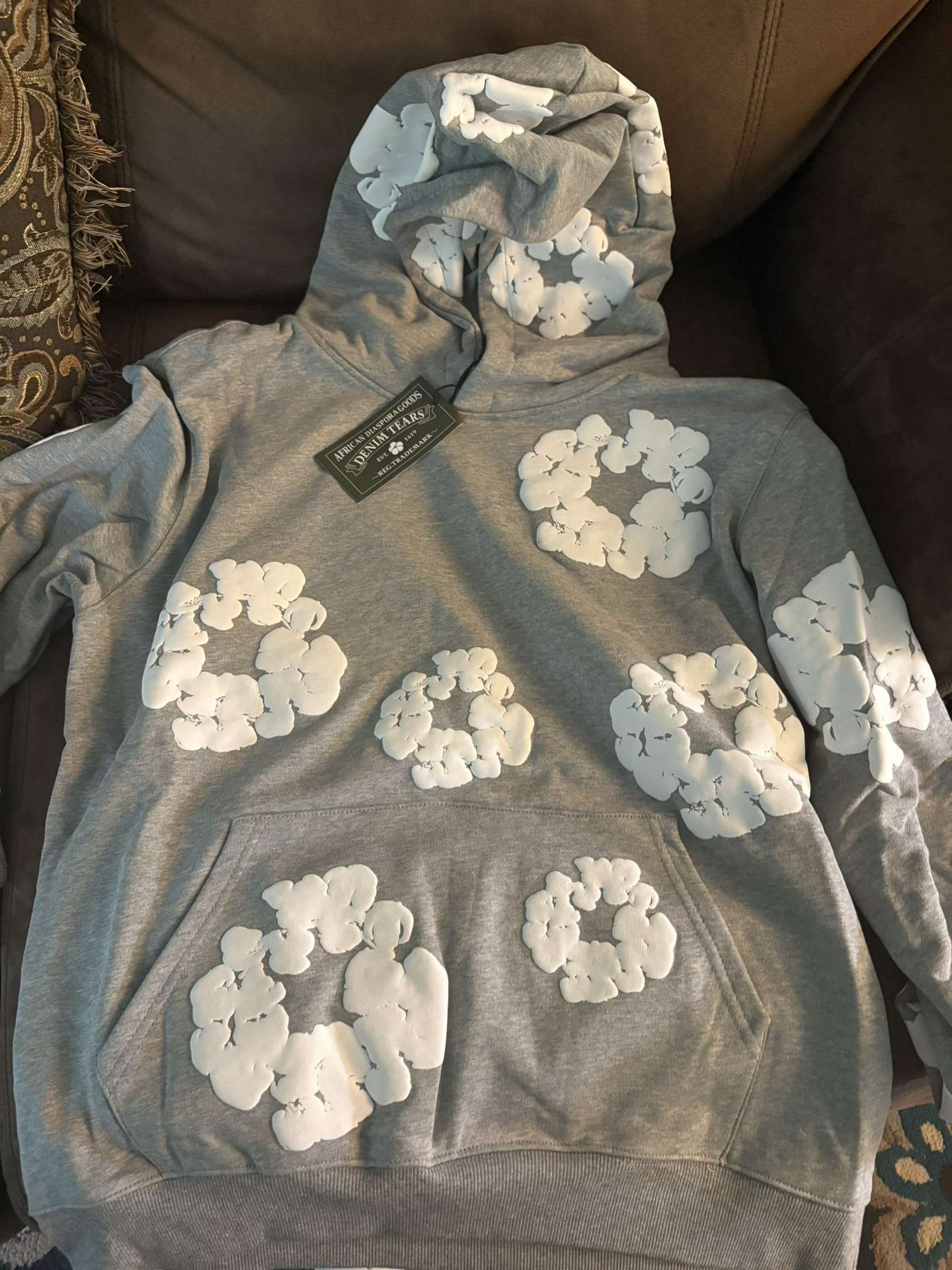 Gray Denim Tears Hoodie