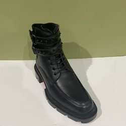 Christian Louboutin Boot Black Side Zipper Spikes SZ 10