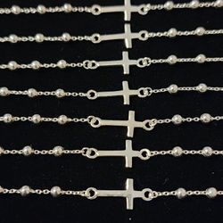 Cross Sterling Silver Bracelet 