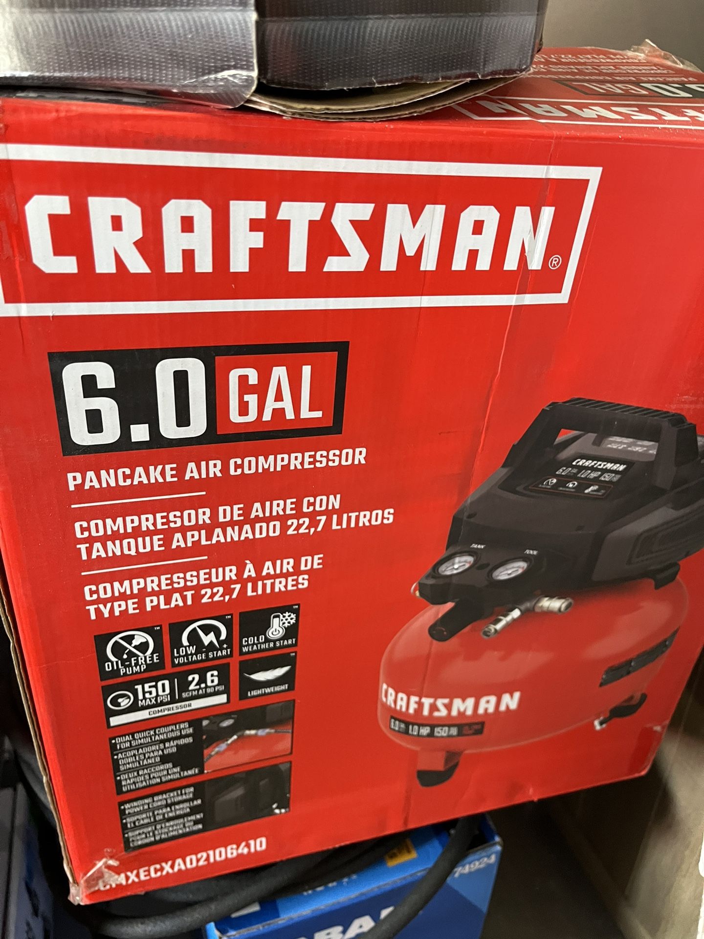 CRAFTSMAN 6-Gallon Portable Electric 150 PSI Pancake Air Compressor