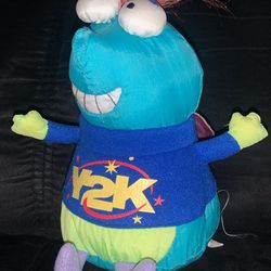 Hallmark Y2K Crash Bug Plush Blue Green Insect Cute Cuddly 6" with TAG NO SOUND