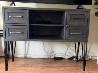 Gray, TV stand