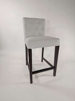 Stylish Light Beige Fabric Upholstered Dining Chair with Button Tufting