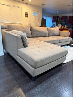 115” Couch Fawn/Dark Beige - Firm and plush