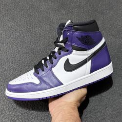 Jordan 1 Retro High OG 'Court Purple White' 2020 (Sz 9M/10.5W)