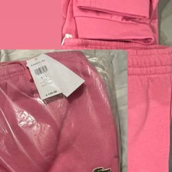 Pink Lacoste Joggers