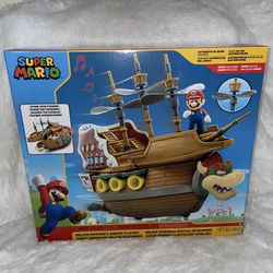 Super Mario Deluxe Bowsers Airship Playset New